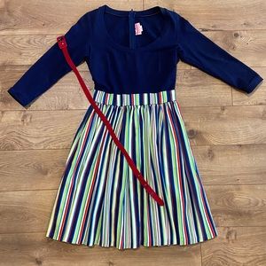 Pinup Couture | Striped 3/4 Sleeve Dress